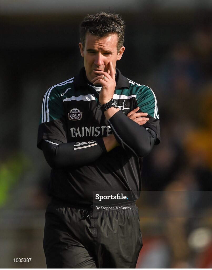 6 June 2015; Kildare manager Jason Ryan. Leinster GAA Football Senior Championship Quarter-Final, Kildare v Laois. O'Connor Park, Tullamore, Co. Offaly. Picture credit: Stephen McCarthy / SPORTSFILE