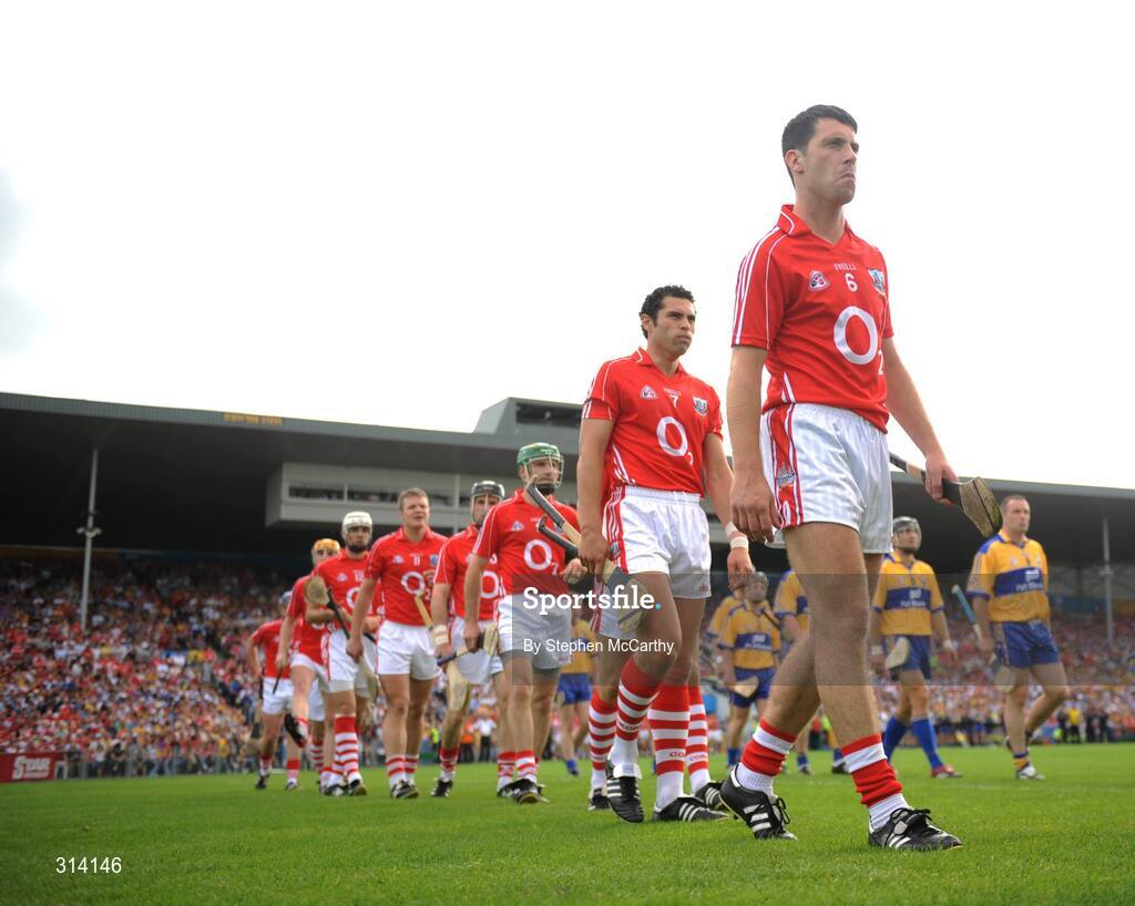 27 July 2008; Ronan Curran, Cork, during the pre-match parade. GAA Hurling All-Ireland Senior Championship Quarter-Final, Clare v Cork, Semple Stadium, Thurles, Co. Tipperary. Picture credit: Stephen McCarthy / SPORTSFILE