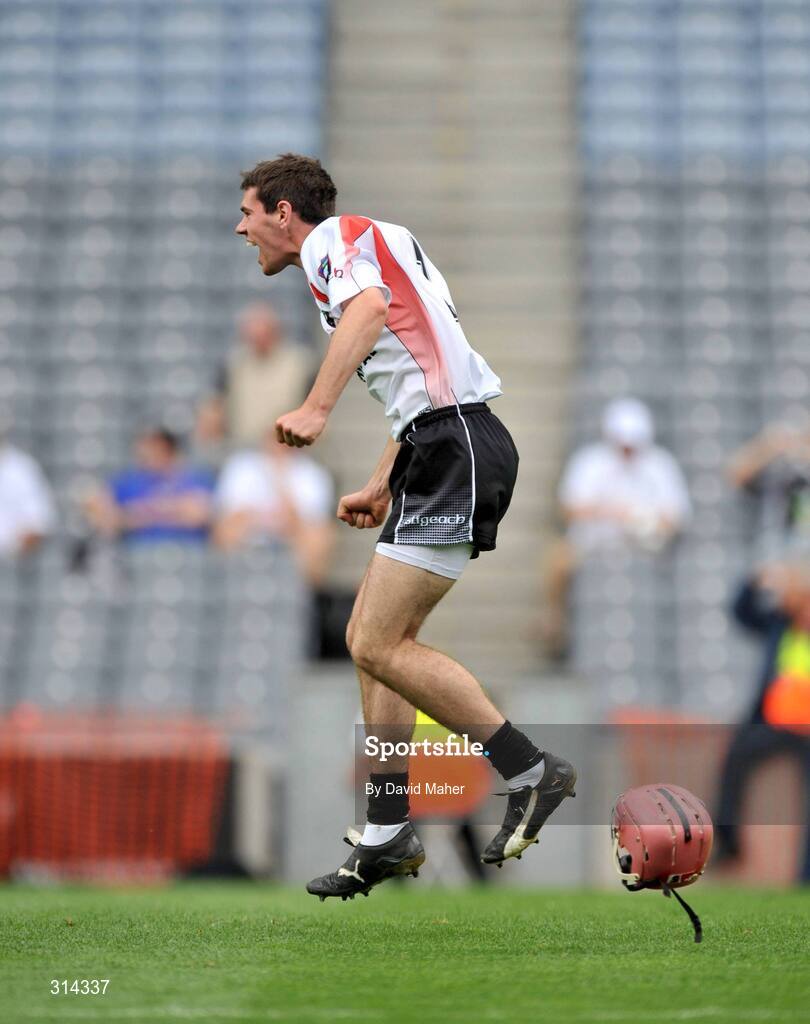3 August 2008; Sligo goalkeeper Ciaran Brennan celebrates at the end of the game. Nicky Rackard Cup Final, Louth v Sligo, Croke Park, Dublin. Picture credit: David Maher / SPORTSFILE
