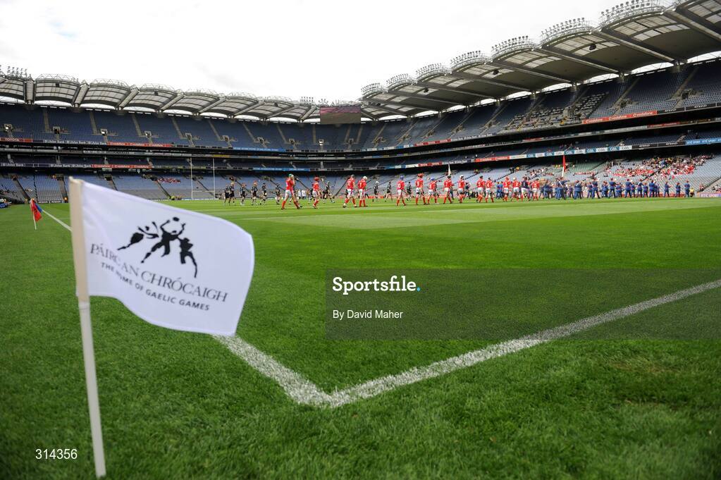 3 August 2008; A general view of Croke park as the teams of Louth and Sligo parade around the pitch before the start of the game. Nicky Rackard Cup Final, Louth v Sligo, Croke Park, Dublin. Picture credit: David Maher / SPORTSFILE
