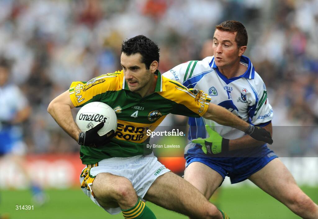 3 August 2008; Tom O'Sullivan, Kerry, in action against Tomas Freeman, Monaghan. All-Ireland Senior Football Championship Qualifier, Round 3, Kerry v Monaghan, Croke Park, Dublin. Picture credit: Brian Lawless / SPORTSFILE