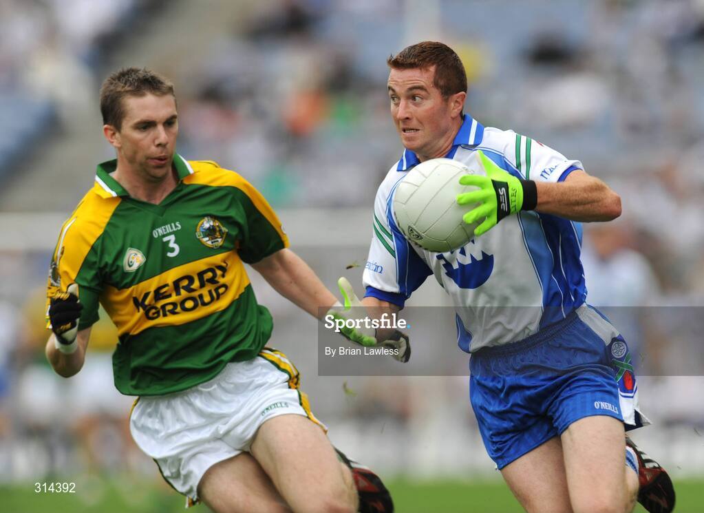 3 August 2008; Tomas Freeman, Monaghan, in action against Marc O'Se, Kerry. All-Ireland Senior Football Championship Qualifier, Round 3, Kerry v Monaghan, Croke Park, Dublin. Picture credit: Brian Lawless / SPORTSFILE