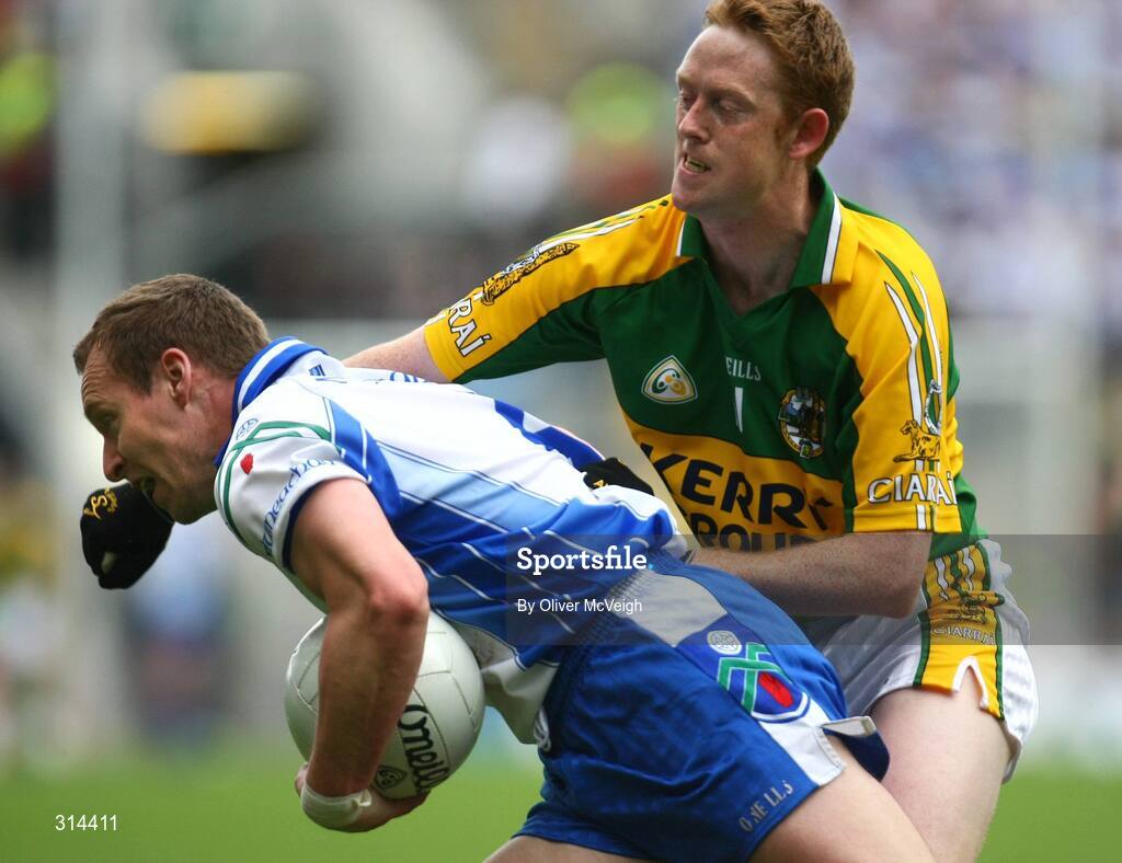 3 August 2008; Dermot McArdle, Monaghan receives a punch in the mouth from Colm Cooper, Kerry. All-Ireland Senior Football Championship Qualifier, Round 3, Kerry v Monaghan, Croke Park, Dublin. Picture credit: Oliver McVeigh / SPORTSFILE