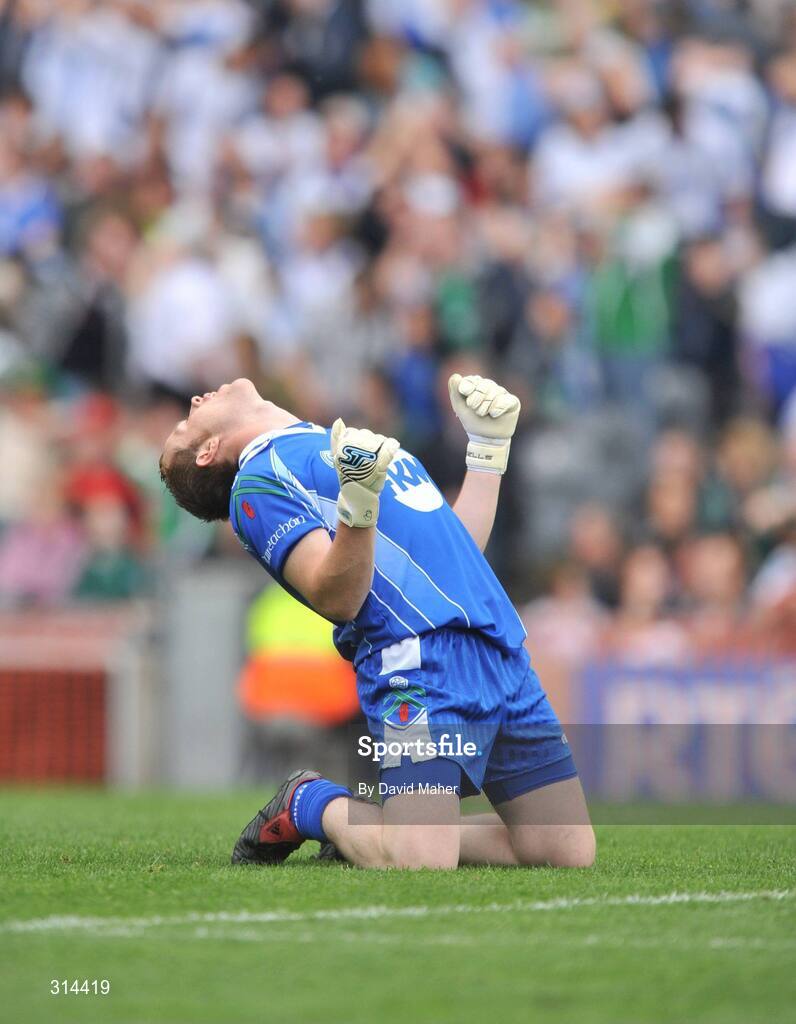 3 August 2008; A disappointed Monaghan  goalkeeper Padraig McBennett at the end of the game. All-Ireland Senior Football Championship Qualifier, Round 3, Kerry v Monaghan, Croke Park, Dublin. Picture credit: David Maher / SPORTSFILE