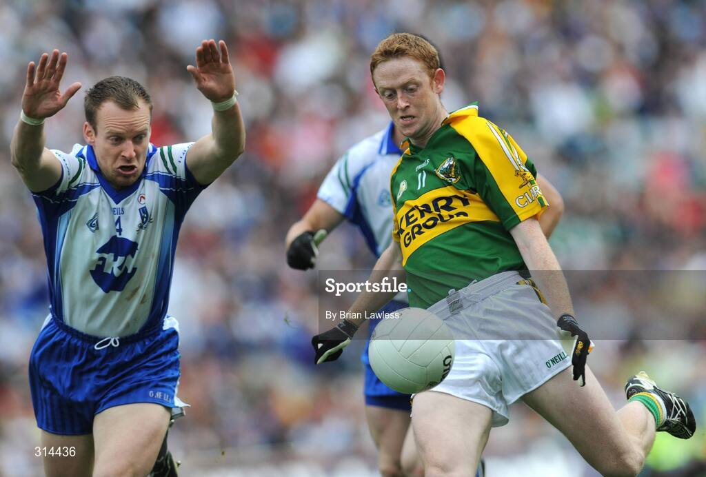 3 August 2008; Colm Cooper, Kerry, in action against Dermot McArdle, Monaghan. All-Ireland Senior Football Championship Qualifier, Round 3, Kerry v Monaghan, Croke Park, Dublin. Picture credit: Brian Lawless / SPORTSFILE