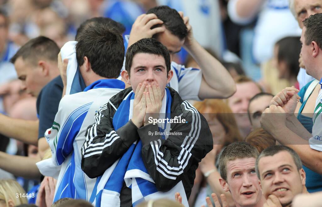 3 August 2008; A Monaghan fan reacts to a miss during the match. All-Ireland Senior Football Championship Qualifier, Round 3, Kerry v Monaghan, Croke Park, Dublin. Picture credit: Brian Lawless / SPORTSFILE