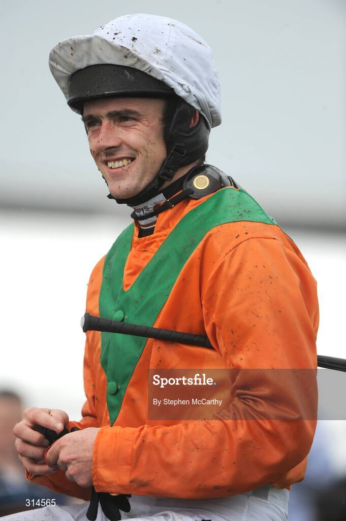 28 July 2008; Jockey Ruby Walsh after winning the GPT Dublin Handicap Hurdle onboard Stage Manager. Galway Racing Fesitval - Monday, Ballybrit, Galway. Picture credit: Stephen McCarthy / SPORTSFILE