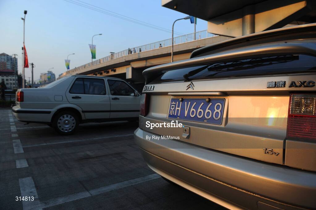 7 August 2008; A motor car with an even last number in the registration plate remains parked on a day dated with an odd number. Cars may only be driven with numbers relating to an even or odd numbered date. Beijing 2008 - Games of the XXIX Olympiad, Beijing, China. Picture credit: Ray McManus / SPORTSFILE