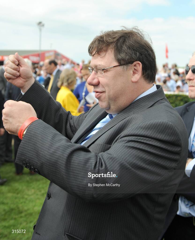 30 July 2008; An Taoiseach Brian Cowen T.D., during the third day of the Galway Racing Festival. Galway Racing Festival - Wednesday, Ballybrit, Galway. Picture credit: Stephen McCarthy / SPORTSFILE