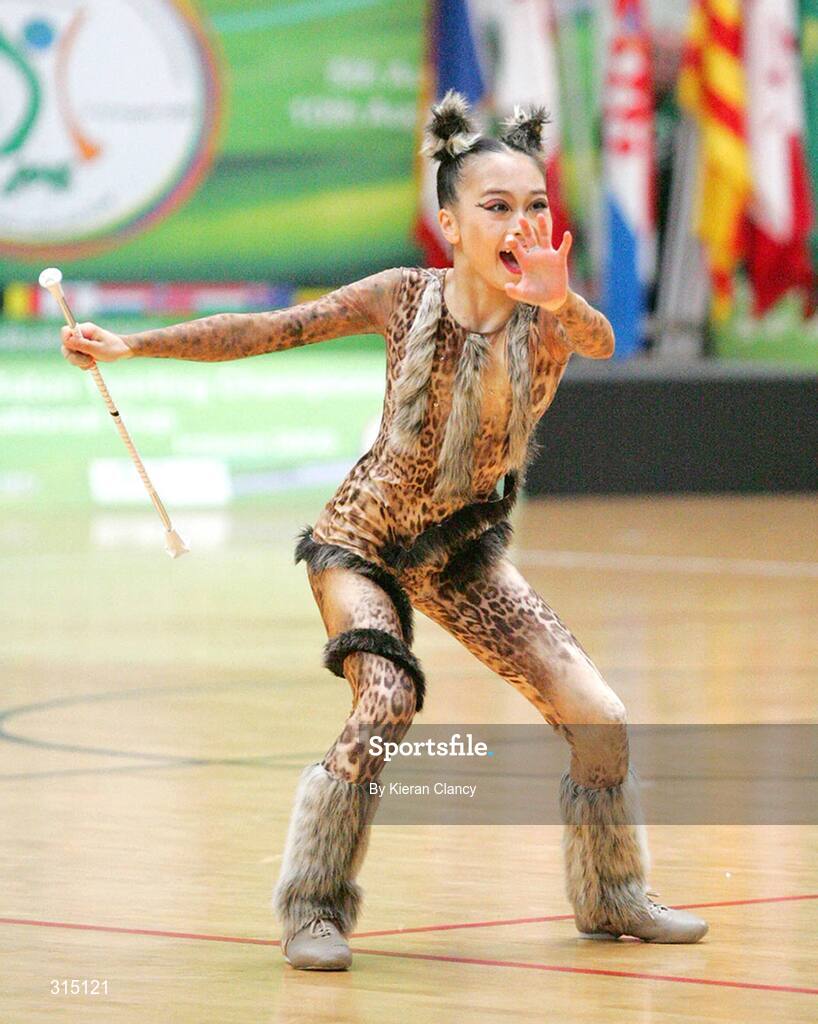 8 August 2008; Yukako Shingu, Japan, in action during the 29th World Baton Championship and 4th International Cup. World Baton Championships, University Arena, Limerick. Picture credit: Kieran Clancy / SPORTSFILE