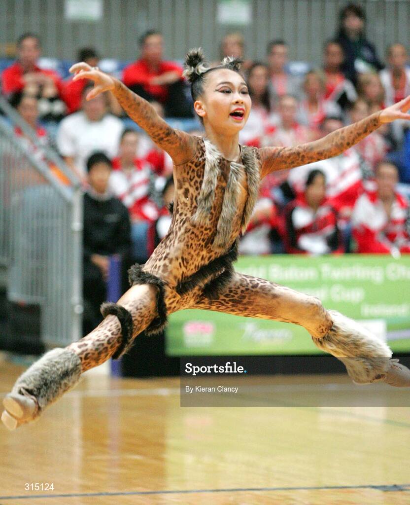 8 August 2008; Yukako Shingu, Japan, in action during the 29th World Baton Championship and 4th International Cup. World Baton Championships, University Arena, Limerick. Picture credit: Kieran Clancy / SPORTSFILE