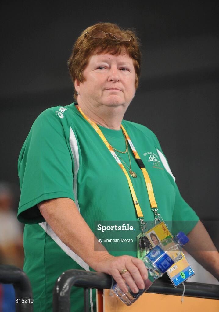 9 August 2008; Nuala McGarrity, Ireland fencing team manager. Beijing 2008 - Games of the XXIX Olympiad, Fencing Hall of National Convention Centre, Olympic Green, Beijing, China. Picture credit: Brendan Moran / SPORTSFILE