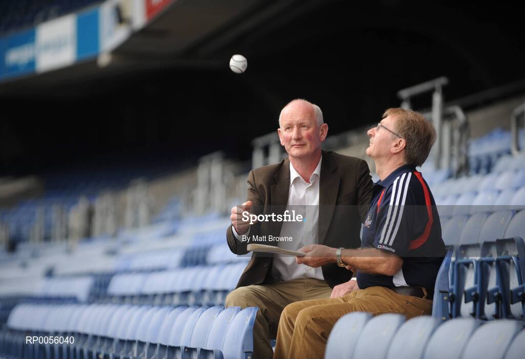 6 August 2008; Kilkenny manager Brian Cody, left, with Cork manager Gerald McCarthy at a Media Conference ahead of the GAA Hurling All-Ireland Senior Championship Quarter-Finals. Croke Park, Dublin. Picture credit: Matt Browne / SPORTSFILE
