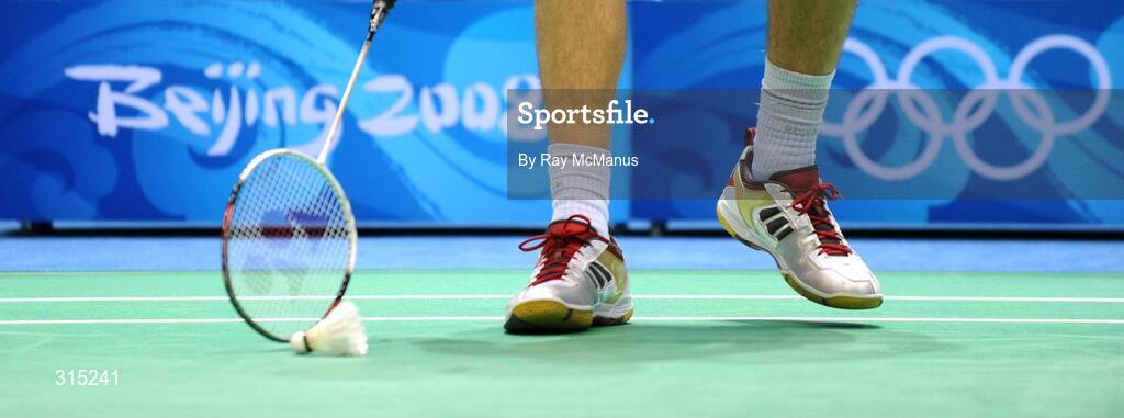 9 August 2008; Scott Evans, Ireland, in action during the first round game against Marc Zwiebler, Germany. Beijing 2008 - Games of the XXIX Olympiad, Beijing University of Technology Gymnasium, Beijing, China. Picture credit: Ray McManus / SPORTSFILE