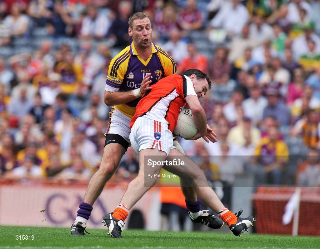 9 August 2008; Aidan O'Rourke, Armagh, in action against Matty Forde, Wexford. GAA Football All-Ireland Senior Championship Quarter-Final, Armagh v Wexford, Croke Park, Dublin. Picture credit: Pat Murphy / SPORTSFILE