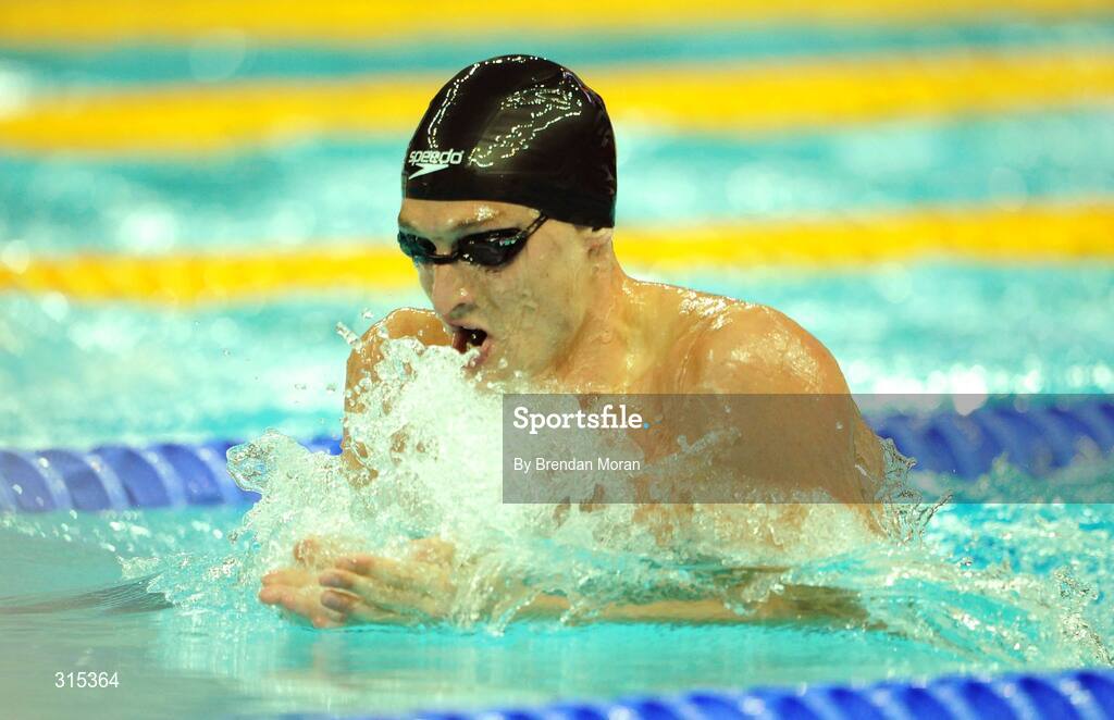 9 August 2008; Ireland's Andrew Bree in action during his heat of the men's 100m breaststroke where he set a new national record of 1.01.76. Beijing 2008 - Games of the XXIX Olympiad, National Aquatic Centre, Olympic Green, Beijing, China. Picture credit: Brendan Moran / SPORTSFILE