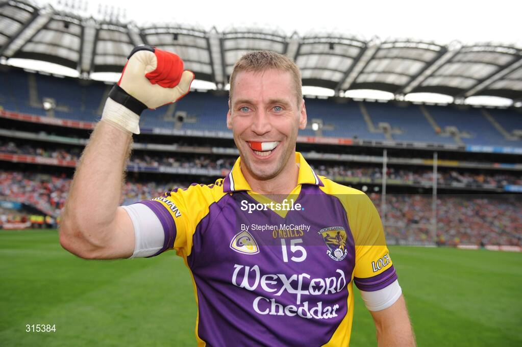 9 August 2008; Wexford's Matty Forde celebrates after the match. GAA Football All-Ireland Senior Championship Quarter-Final, Armagh v Wexford, Croke Park, Dublin. Picture credit: Stephen McCarthy / SPORTSFILE