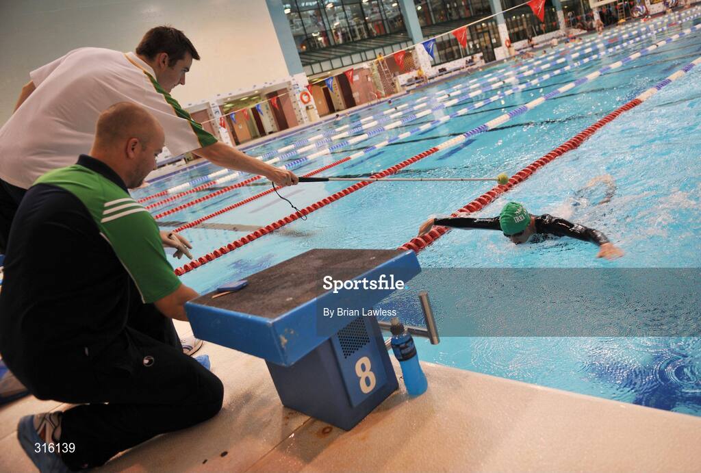 10 August 2008; Ireland Paralympic athlete Stephen Campbell, 400m, 100m, & 50m S11, from Cookstown, Tyrone, who is visually impaired, at the final whole team Paralympic training camp in the University of Limerick before the 45 strong Irish team, across nine sports, departs for its pre Games holding camp in Beijing later this month ahead of the 13th Paralympic Games which get underway on Sept 6th in the Chinese capital. University of Limerick, Limerick. Picture credit: Brian Lawless / SPORTSFILE