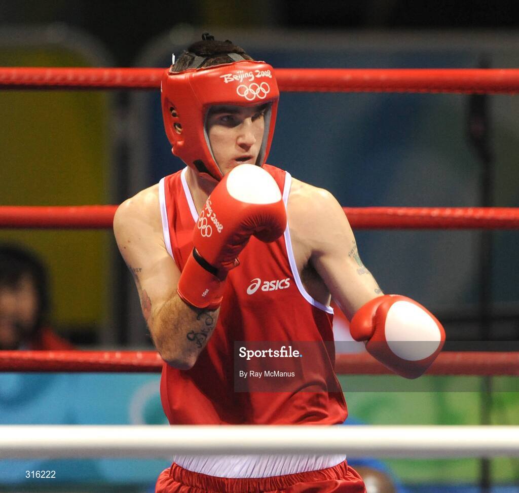 14 August 2008; John Joe Joyce, Ireland, who was defeated by Felix Diaz, Dominican Republic, during the 'round of 16' Light welter weight, 64 kg, contest. Beijing 2008 - Games of the XXIX Olympiad, Beijing Workers Gymnasium, Olympic Green, Beijing, China. Picture credit: Ray McManus / SPORTSFILE