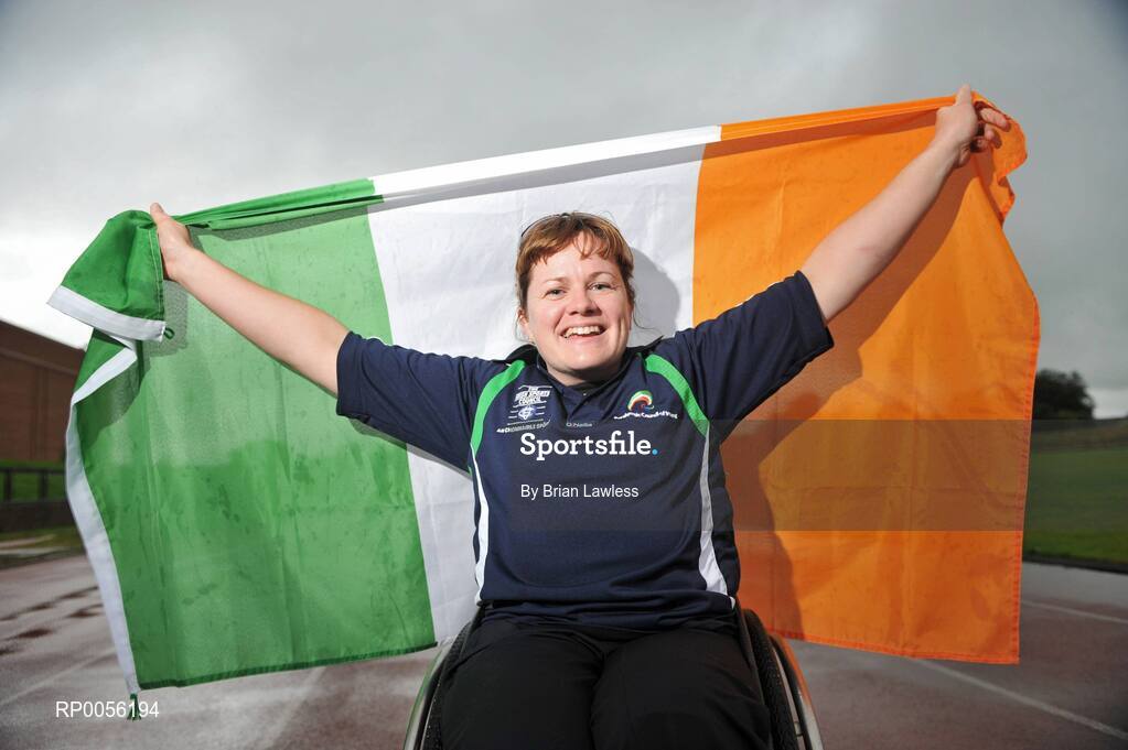 9 August 2008; Irish athlete Patrice Dockery, 100m, 200m & 400m, from Swords in Co.Dublin, has been selected as the flag bearer for the Irish team for the 2008 Paralympic Games. A decorated Paralympic athlete and a veteran of six Games, Dockery greeted the news as 'a tremendous honour and a privilege'. The 2008 Paralympic Games get underway on September 6th and the Irish team comprises 45 athletes across nine sports. University of Limerick, Limerick. Picture credit: Brian Lawless / SPORTSFILE