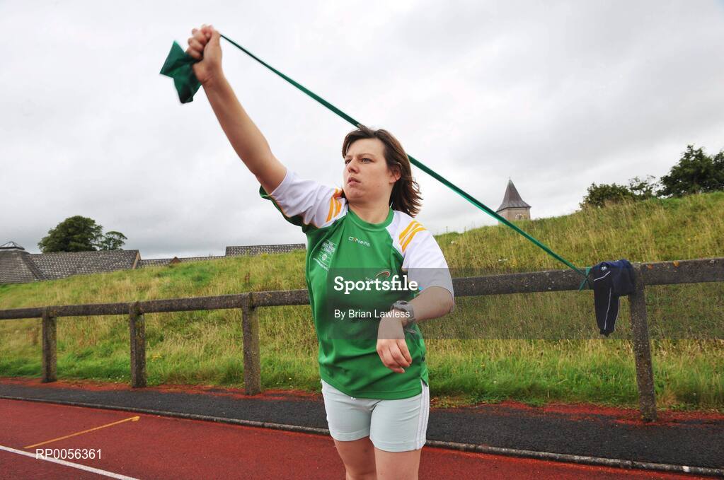9 August 2008; Ireland's Lisa Callaghan, from Duleek, Co. Meath, F37 Javelin, at the final whole team Paralympic training camp in the University of Limerick before the 45 strong Irish team, across nine sports, departs for its pre Games holding camp in Beijing later this month ahead of the 13th Paralympic Games which get underway on Sept 6th in the Chinese capital. University of Limerick, Limerick. Picture credit: Brian Lawless / SPORTSFILE