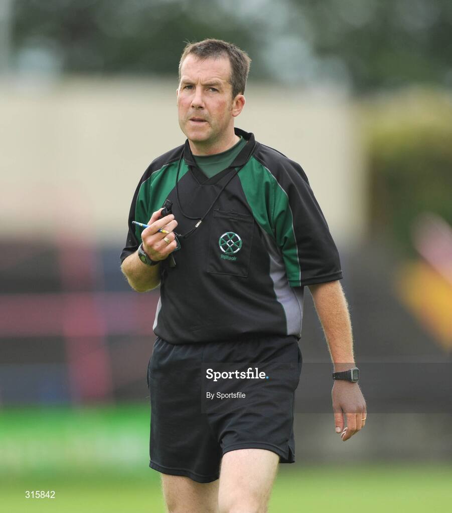 9 August 2008; Referee Eamon O'Grady. ESB GAA Football All-Ireland Minor Championship Quarter-Final, Meath v Tipperary, O'Moore Park, Portlaoise, Co Laois. Photo by Sportsfile