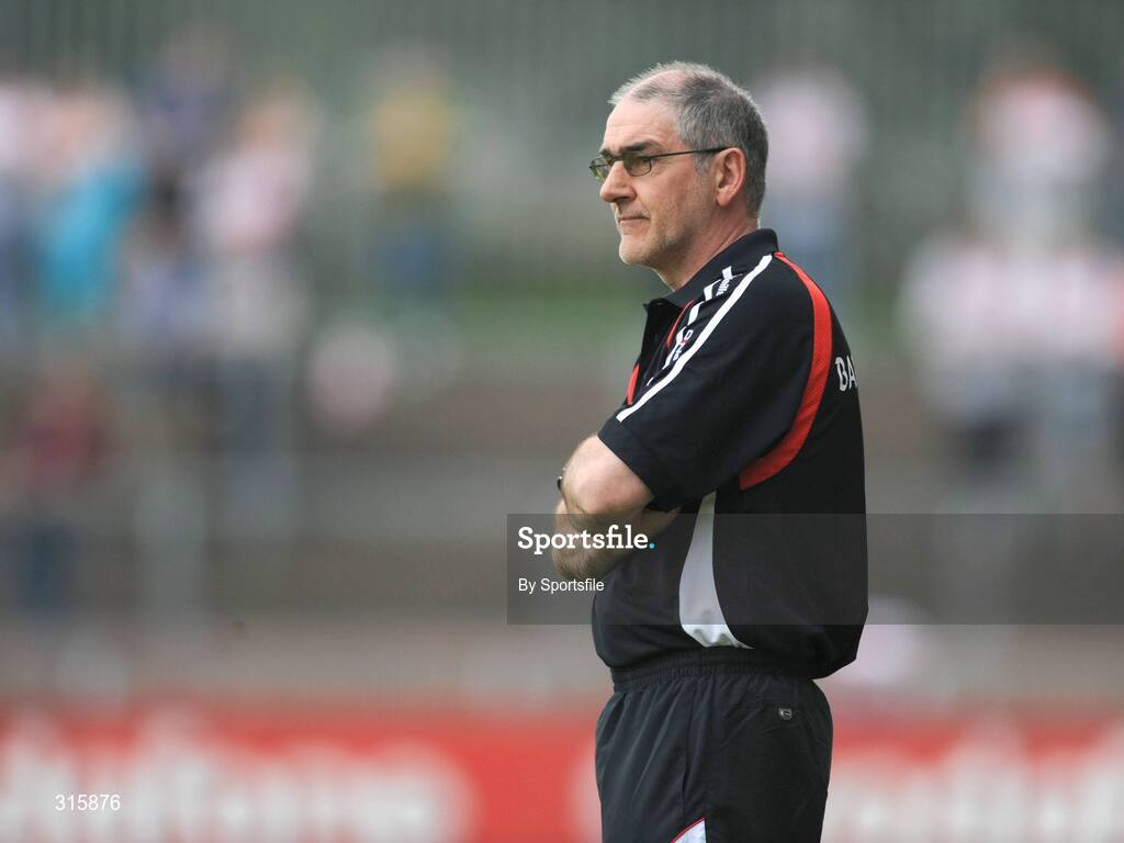 26 July 2008; Tyrone manager Mickey Harte during the game. GAA Football All-Ireland Senior Championship Qualifier - Rd 2, Tyrone v Westmeath, Healy Park, Omagh, Co. Tyrone. Photo by Sportsfile