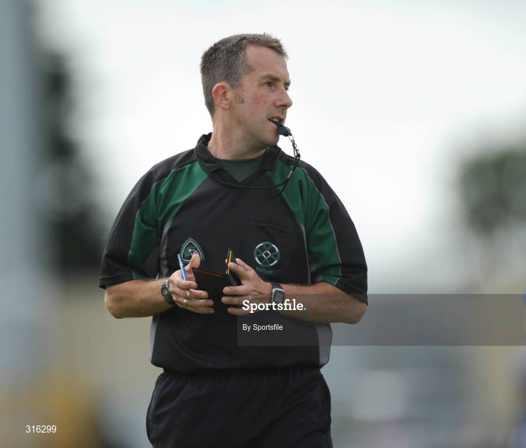 9 August 2008; Referee Eamon O'Grady. ESB GAA Football All-Ireland Minor Championship Quarter-Final, Meath v Tipperary, O'Moore Park, Portlaoise, Co Laois. Photo by Sportsfile