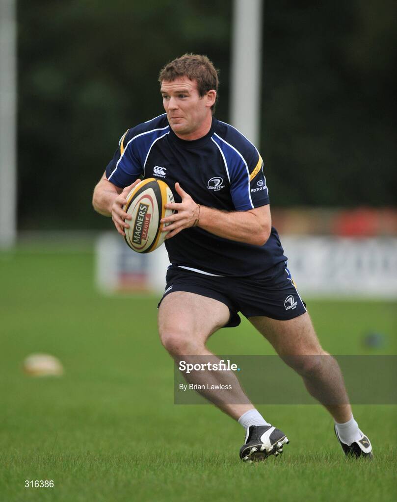 15 August 2008; Gordon D'Arcy in action during the Leinster Rugby Squad Open Day. Portlaoise RFC, Co. Laois. Picture credit: Brian Lawless / SPORTSFILE