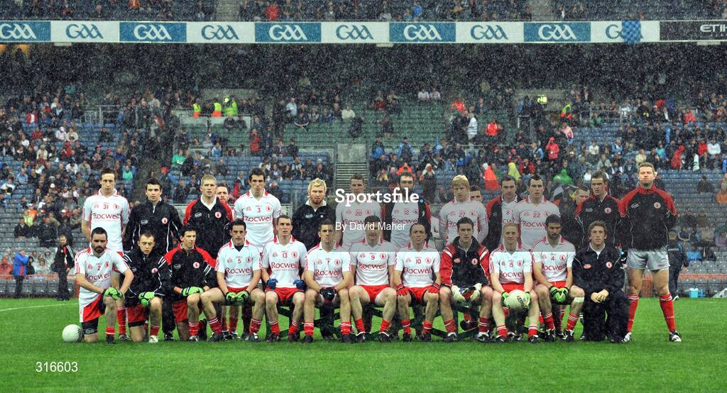 16 August 2008; The Tyrone squad. GAA Football All-Ireland Senior Championship Quarter-Final, Dublin v Tyrone, Croke Park, Dublin. Picture credit: David Maher / SPORTSFILE