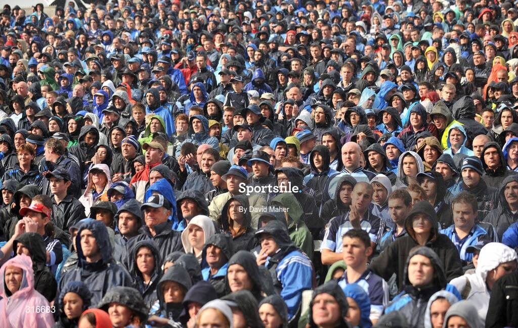 16 August 2008; Dublin supporters on Hill 16 look on during the game. GAA Football All-Ireland Senior Championship Quarter-Final, Dublin v Tyrone, Croke Park, Dublin. Picture credit: David Maher / SPORTSFILE