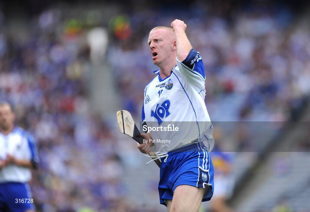 17 August 2008; John Mullane, Waterford, celebrates after scoring a point. GAA Hurling All-Ireland Senior Championship Semi-Final, Tipperary v Waterford, Croke Park, Dublin. Picture credit: Pat Murphy / SPORTSFILE