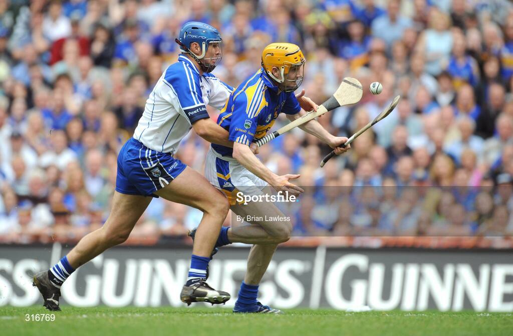 17 August 2008; Lar Corbert, Tipperary, in action against Declan Prendergast, Waterford. GAA Hurling All-Ireland Senior Championship Semi-Final, Tipperary v Waterford, Croke Park, Dublin. Picture credit: Brian Lawless / SPORTSFILE