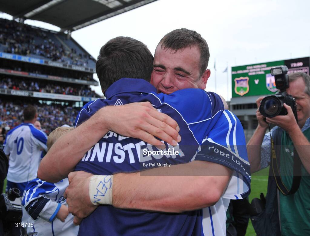 17 August 2008; Waterford's Eoin Kelly celebrates with team manager Davy Fitzgerald after the game. GAA Hurling All-Ireland Senior Championship Semi-Final, Tipperary v Waterford, Croke Park, Dublin. Picture credit: Pat Murphy / SPORTSFILE