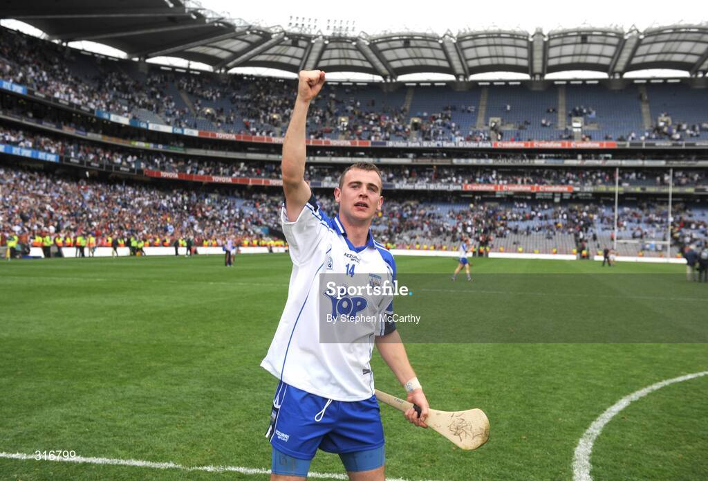 17 August 2008; Waterford's Eoin Kelly celebrates after the match. GAA Hurling All-Ireland Senior Championship Semi-Final, Tipperary v Waterford, Croke Park, Dublin. Picture credit: Stephen McCarthy / SPORTSFILE