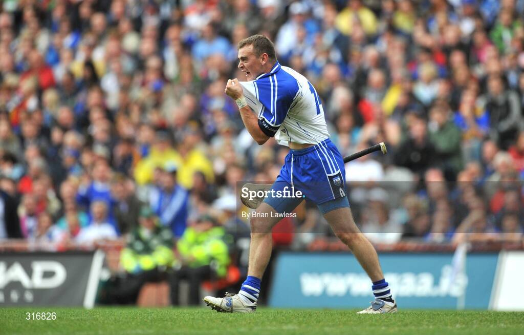 17 August 2008; Waterford's Eoin Kelly celebrates after scoring his side's first goal. GAA Hurling All-Ireland Senior Championship Semi-Final, Tipperary v Waterford, Croke Park, Dublin. Picture credit: Brian Lawless / SPORTSFILE