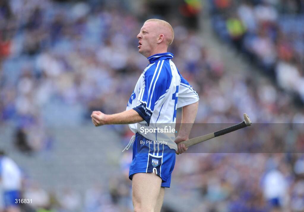 17 August 2008; Waterford's John Mullane celebrates a point during the game. GAA Hurling All-Ireland Senior Championship Semi-Final, Tipperary v Waterford, Croke Park, Dublin. Picture credit: Pat Murphy / SPORTSFILE