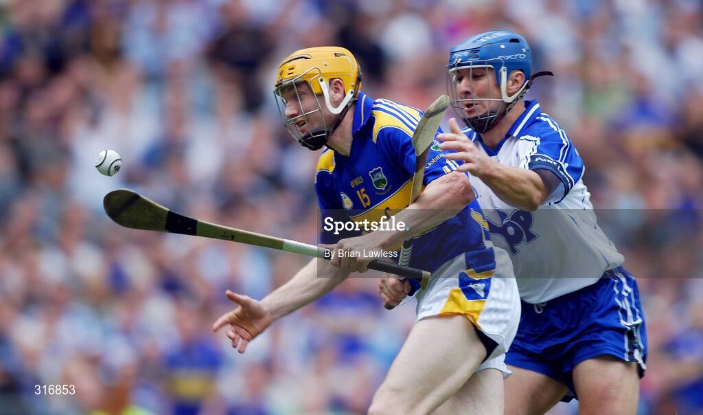 17 August 2008; Lar Corbert, Tipperary, in action against Declan Prendergast, Waterford. GAA Hurling All-Ireland Senior Championship Semi-Final, Tipperary v Waterford, Croke Park, Dublin. Picture credit: Daire Brennan / SPORTSFILE