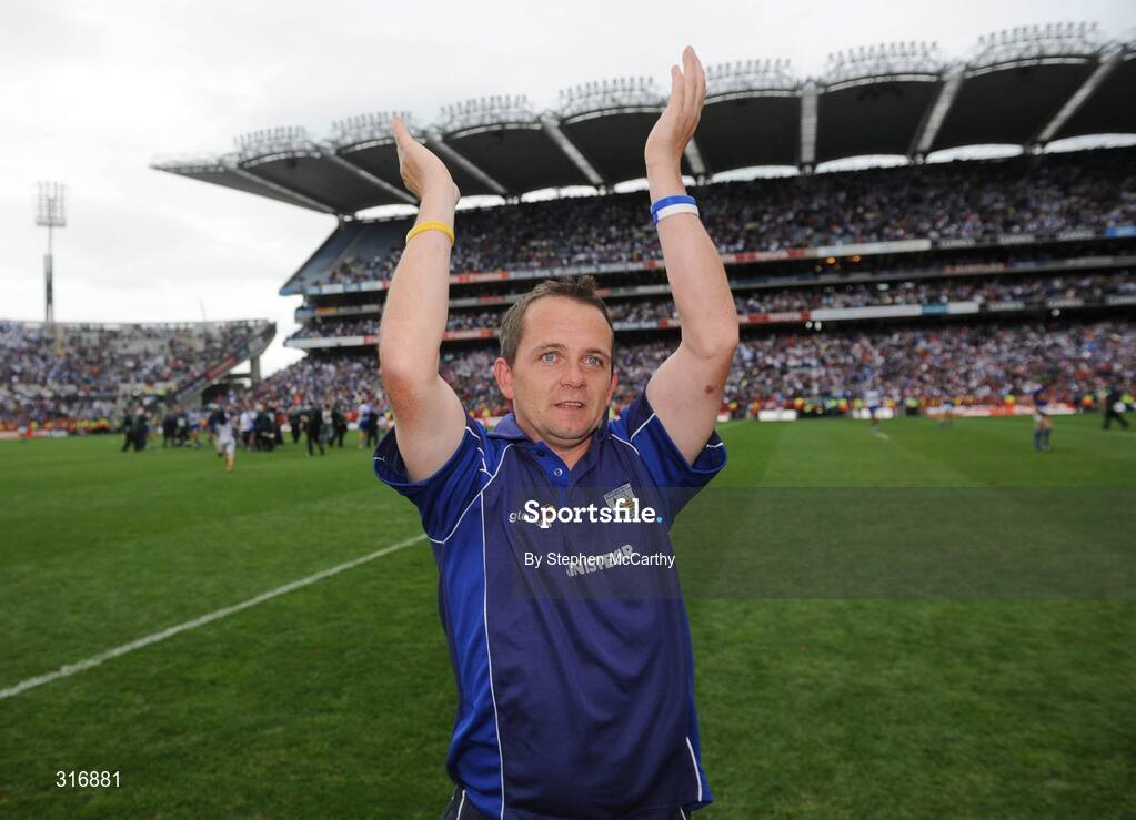 17 August 2008; Waterford manager Davy Fitzgerald celebrates after the match. GAA Hurling All-Ireland Senior Championship Semi-Final, Tipperary v Waterford, Croke Park, Dublin. Picture credit: Stephen McCarthy / SPORTSFILE