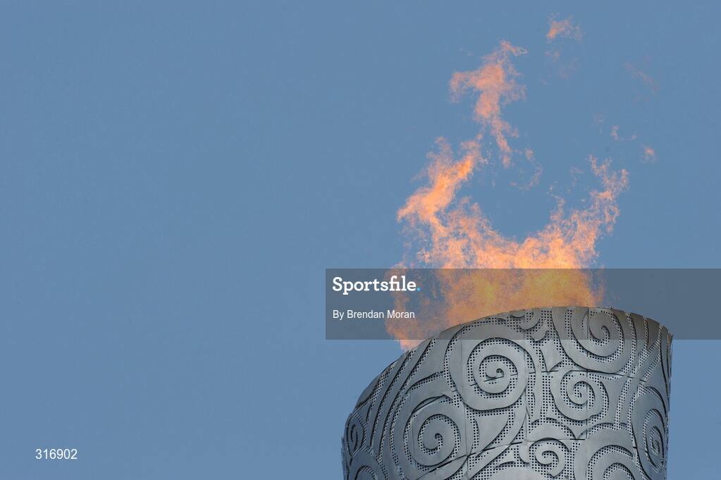 18 August 2008; A general view of the Olympic Torch in the National Stadium. Beijing 2008 - Games of the XXIX Olympiad, National Stadium, Olympic Green, Beijing, China. Picture credit: Brendan Moran / SPORTSFILE