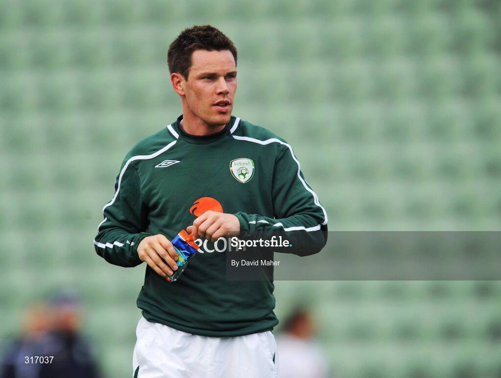 18 August 2008; Republic of Ireland's Steve Finnan during squad training. Bislett Stadium, Oslo, Norway. Picture credit: David Maher / SPORTSFILE
