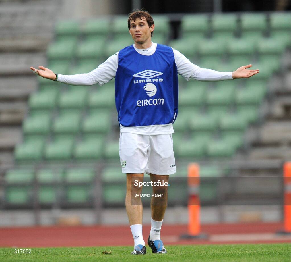 18 August 2008; Republic of Ireland's Kevin Kilbane during squad training. Bislett Stadium, Oslo, Norway. Picture credit: David Maher / SPORTSFILE