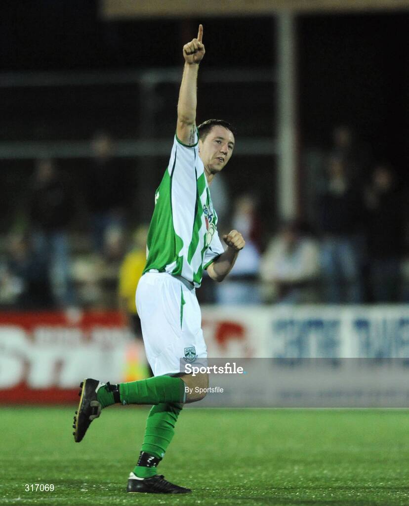 18 August 2008; Patrick Kavanagh, Bray Wanderers, celebrates after scoring his side's second goal. FAI Ford Cup Fourth Round Replay, Dundalk v Bray Wanderers, Oriel Park, Dundalk, Co. Louth. Photo by Sportsfile