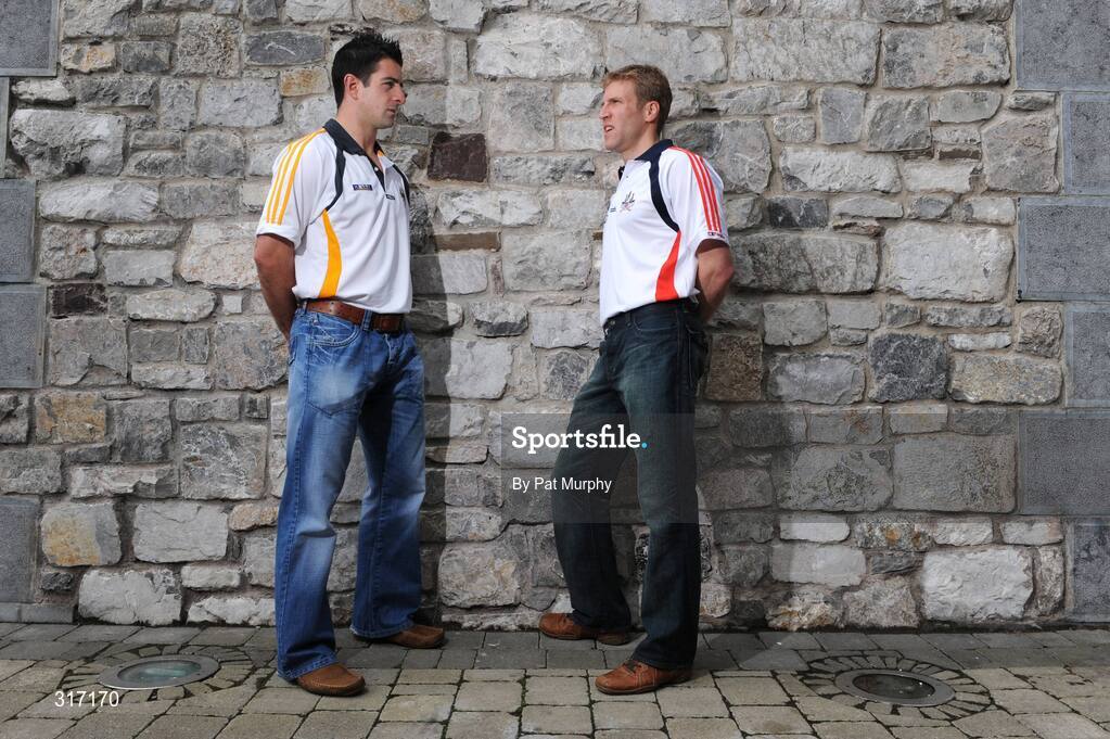 19 August 2008; Kerry's Aidan O'Mahony, left, and Cork's Anthony Lynch at a photocall ahead of the GAA Football All-Ireland Senior Championship Semi-Final press conference. Clarion Hotel, Cork. Picture credit: Pat Murphy / SPORTSFILE