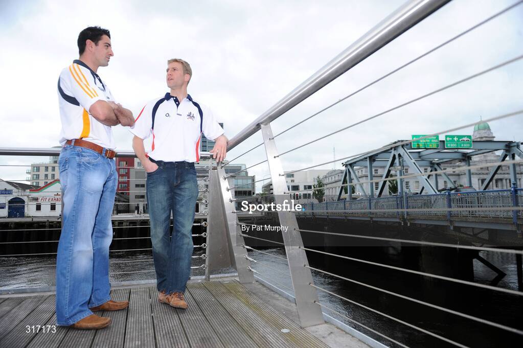 19 August 2008; Kerry's Aidan O'Mahony, left, and Cork's Anthony Lynch at a photocall ahead of the GAA Football All-Ireland Senior Championship Semi-Final press conference. Clarion Hotel, Cork. Picture credit: Pat Murphy / SPORTSFILE
