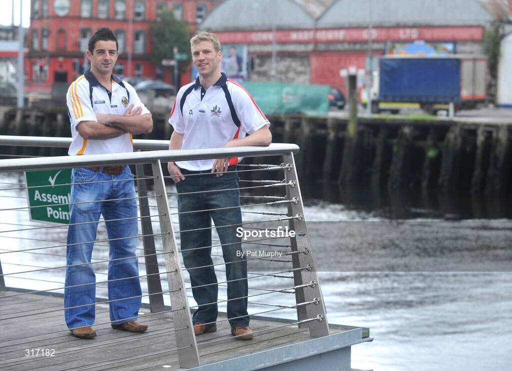 19 August 2008; Kerry's Aidan O'Mahony, left, and Cork's Anthony Lynch at a photocall ahead of the GAA Football All-Ireland Senior Championship Semi-Final press conference. Clarion Hotel, Cork. Picture credit: Pat Murphy / SPORTSFILE