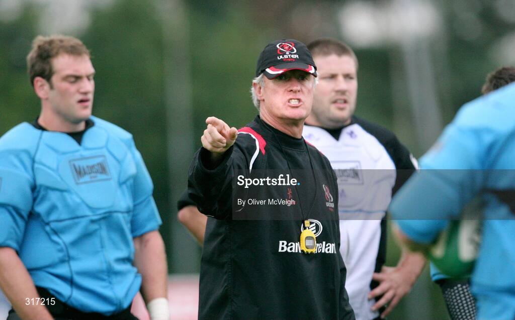 19 August 2008; Ulster head coach Matt Williams during a squad training session. Ulster Rugby Squad Training Session, Newforge Country Club, Belfast, Co Antrim. Picture credit; Oliver McVeigh / SPORTSFILE