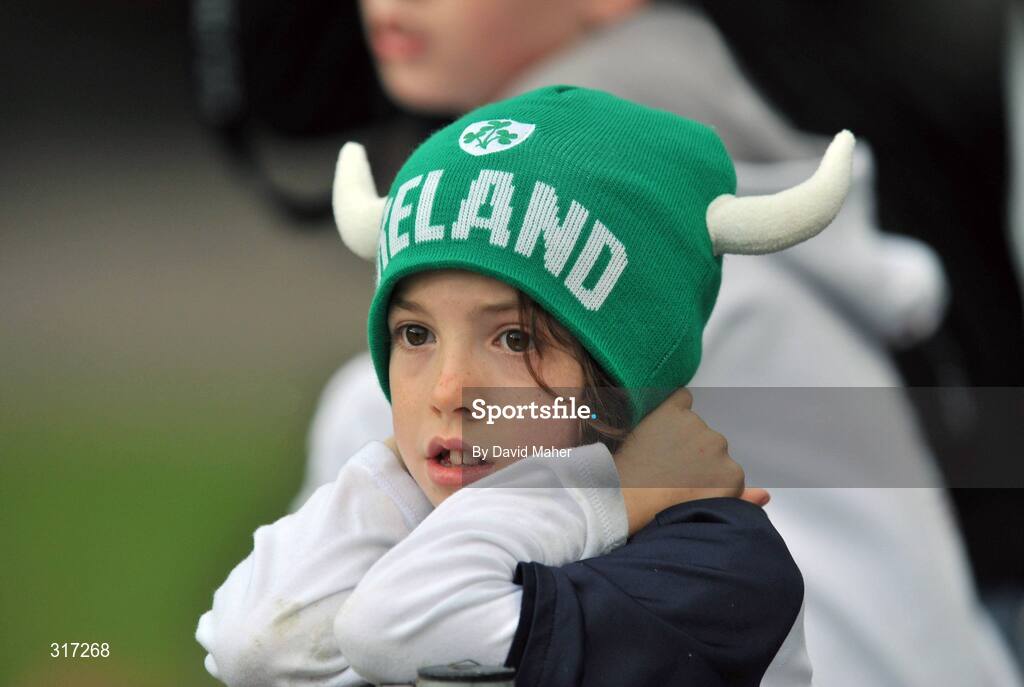 19 August 2008; Young Republic of Ireland supporter Riada Carney Slee, from Kiltimagh, Co. Mayo, watches on during squad training. Ullevall Stadium, Oslo, Norway. Picture credit: David Maher / SPORTSFILE
