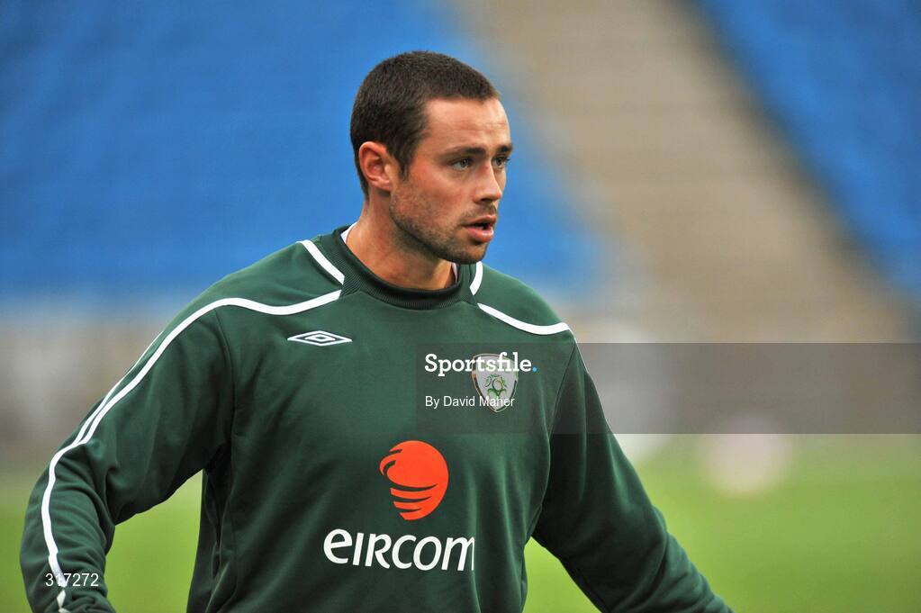 19 August 2008; Republic of Ireland's Damien Delaney during squad training. Ullevall Stadium, Oslo, Norway. Picture credit: David Maher / SPORTSFILE
