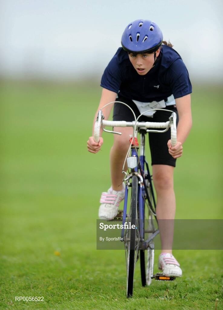 17 August 2008; The HSE Community Games National Finals kicked off in style this weekend as the Games celebrate 40 years of fun and achievement. Pictured at the HSE Community Games National Finals in Mosney is Stacey Walshe from Tintern, Co. Wexford competing in the Girls Under 14 Cycling on Grass. This years finals, which will take place from 16th - 17th August and 23rd - 24th August, will see an estimated 6,500 young people aged between six and 16 years participate in a diverse range of activities such as athletics, football, basketball, art, model making and dancing. Photo by Sportsfile